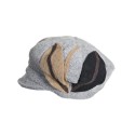 Beretă de damă gri deschis cu floare