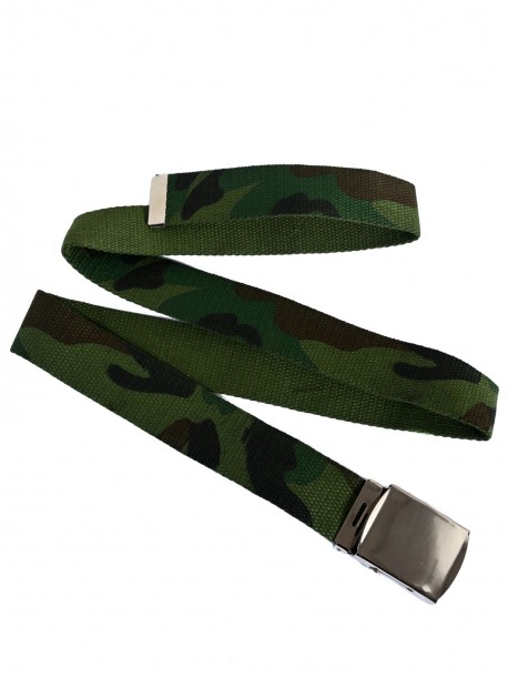 Curea de camuflaj pentru barbati cu catarama metalica