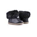 Botine negre cu blanita