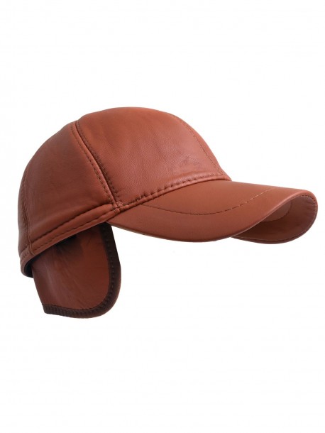 Sapca de iarna din piele cu protectie pentru urechi