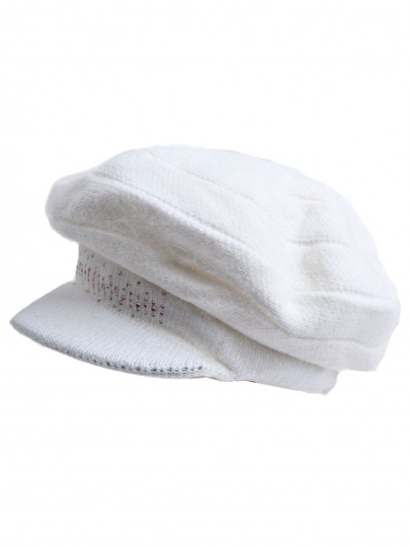 Beretă de damă angora - albă