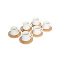 Cești de cafea din porțelan alb