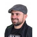 Bască din denim pentru bărbați - neagră