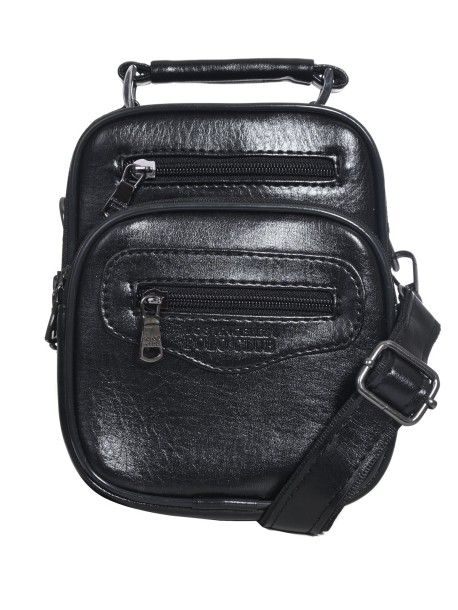 Geanta din piele ecologica pentru barbati Vintage Polo - mic, negru
