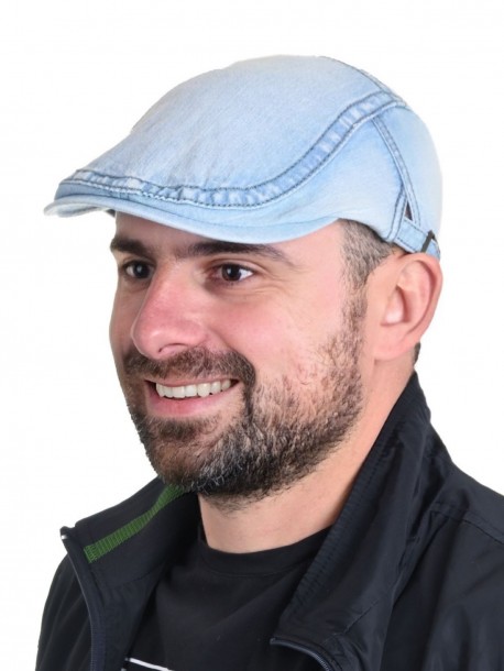 Bască din denim albastru deschis