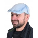 Bască din denim albastru deschis