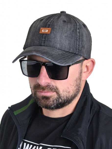 Șapcă din denim cu varf - neagra