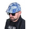 Bască de vară în albastru cu motive florale
