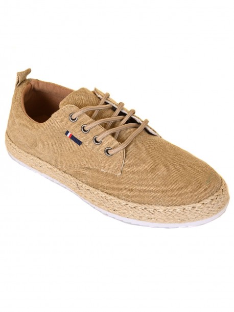 Espadrile bărbați cu șireturi - kaki SU9819-6