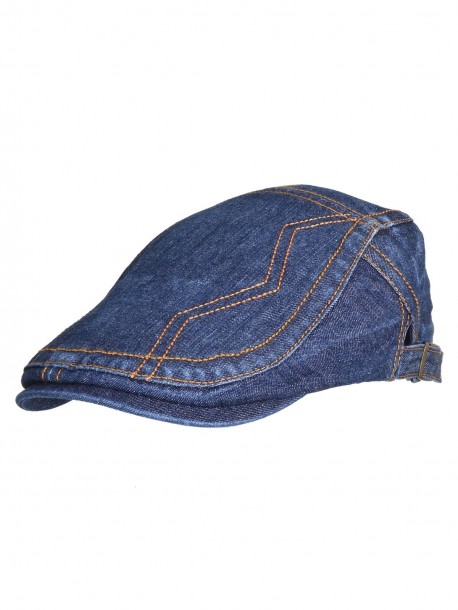 Bască din denim - albastru închis