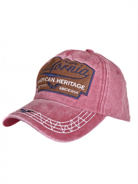 Șapcă roșie din denim California