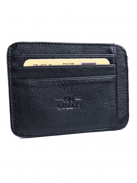 Portcard din piele - de culoare neagră Mod 55