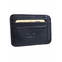 Portcard din piele - de culoare neagră