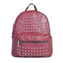 Rucsac de dama cu capse - burgundy