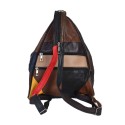 Rucsac de dama din piele naturala cu elemente camel