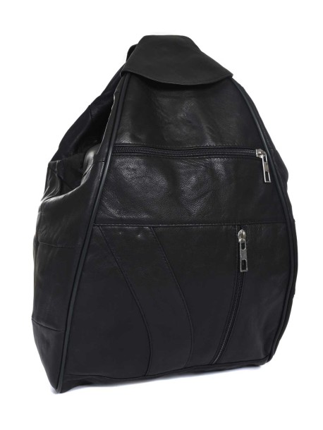 Rucsac negru de dama din piele naturala