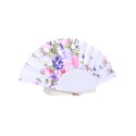 Evantai din satin cu motive florale