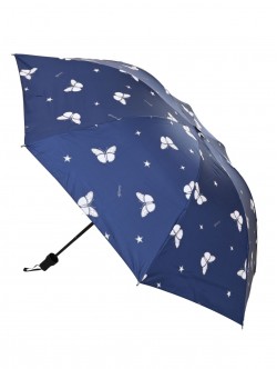 Umbrelă albastră cu fluturi