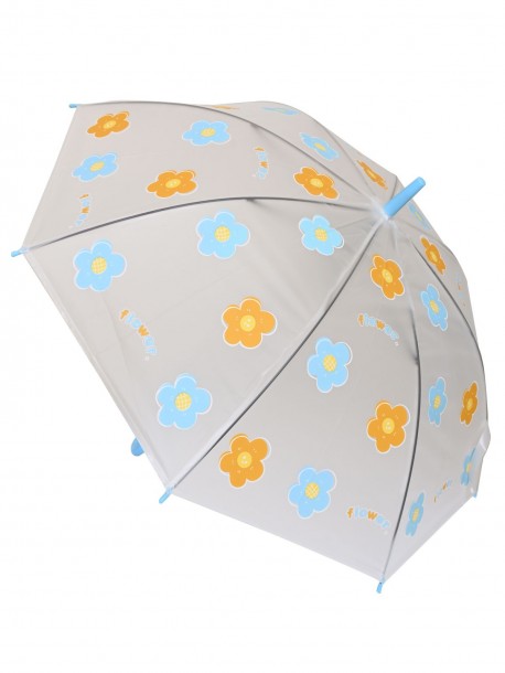 Umbrelă pentru copii cu flori - albastră