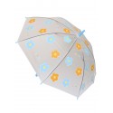 Umbrelă pentru copii cu flori - albastră
