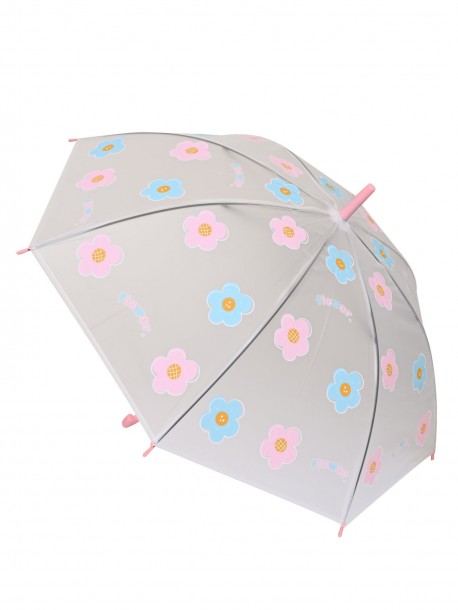 Umbrelă cu flori pentru copii - roz