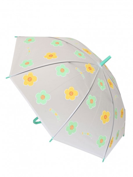 Umbrelă pentru copii cu flori - verde