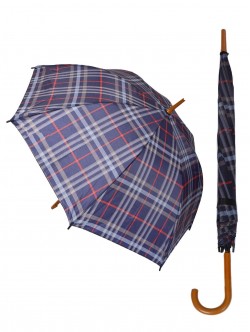 Umbrelă de ploaie în carouri - Culoare albastră