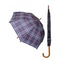 Umbrelă de ploaie în carouri - Culoare albastră