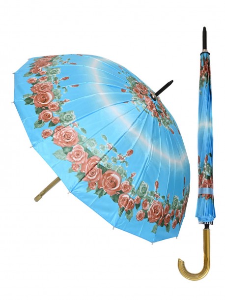 Umbrelă elegantă de damă cu flori
