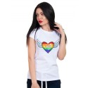Tricou de dama Love - alb