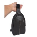 Geanta neagra din piele naturala