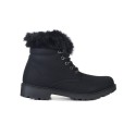 Botine de dama cu puf - negru