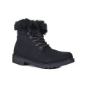 Botine de dama cu puf - negru