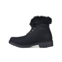 Botine de dama cu puf - negru