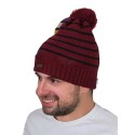Caciula cu pompon pentru barbati - rosu