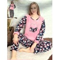 Pijamale dama iarna - roz deschis
