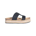 Papuci negri de damă în stil boho
