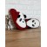 Papuci de casa panda roșii
