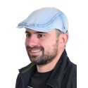 Bască din denim albastru deschis