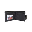 Portofel bărbătesc negru din piele naturală cu închidere magnetică
