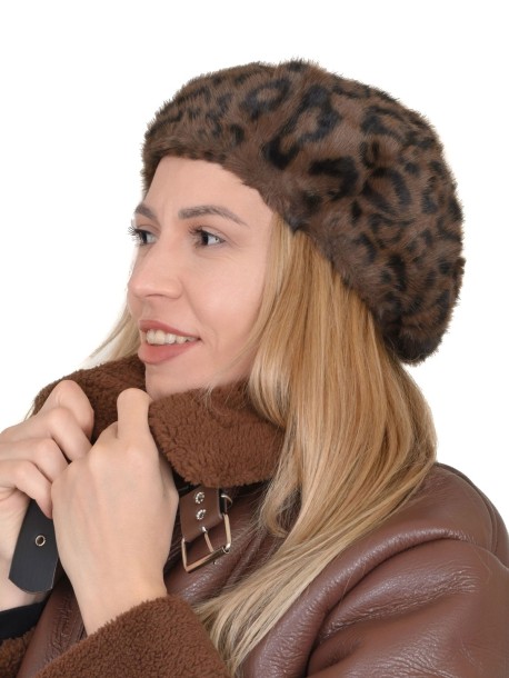 Pălărie elegantă de damă - maro