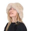 Căciulă elegantă de iarnă pentru femei în culoarea bej