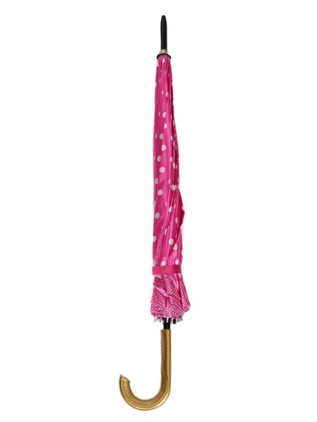 Umbrelă roz pentru doamne cu buline