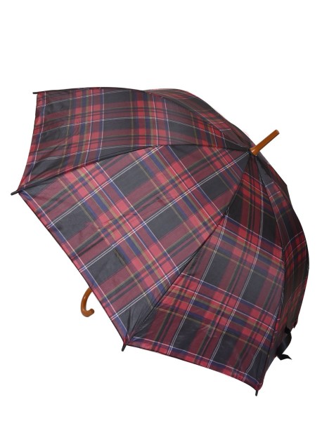 Umbrelă de ploaie în carouri - Culoare neagră