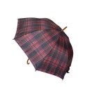 Umbrelă de ploaie în carouri - Culoare neagră