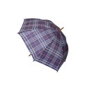 Umbrelă de ploaie în carouri - Culoare albastră