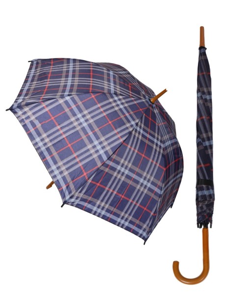 Umbrelă de ploaie în carouri - Culoare albastră