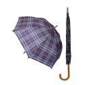 Umbrelă de ploaie în carouri - Culoare albastră