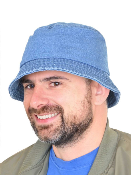 Pălărie din denim cu boruri | Vodo.ro