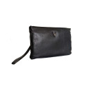 Clutch bărbătesc negru din piele naturală